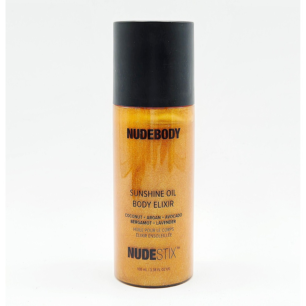Nudestix Nudebody Sunshine Oil Body Elixir 3.38 oz Gold Shimmer Botanical